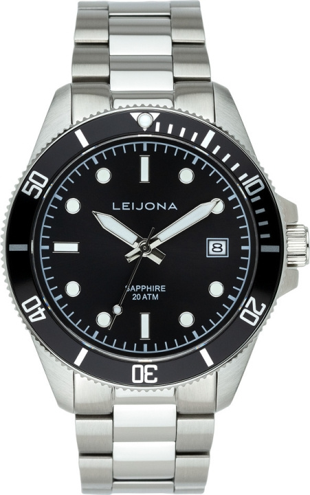 Leijona JÄRWI -rannekello, 40 mm, Wetsuit Black ryhmässä URHEILU, VAPAA-AIKA JA HARRASTUS / Tarvikkeet / Kellot @ TP E-commerce Nordic AB (C58010)