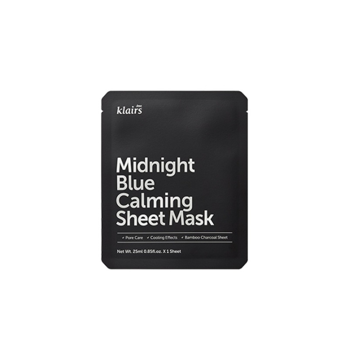 Klairs Midnight Blue Calming Sheet Mask 25ml ryhmässä KAUNEUS JA TERVEYS / Ihonhoito / Kasvot / Naamiot @ TP E-commerce Nordic AB (C58400)