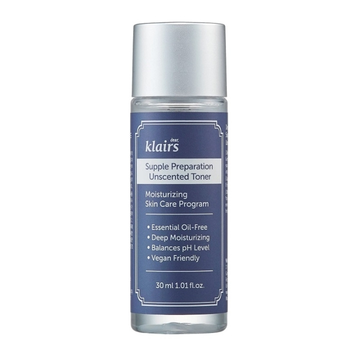 Klairs Supple Preparation Unscented Toner 30ml ryhmässä KAUNEUS JA TERVEYS / Ihonhoito / Kasvot / Puhdistus @ TP E-commerce Nordic AB (C58412)