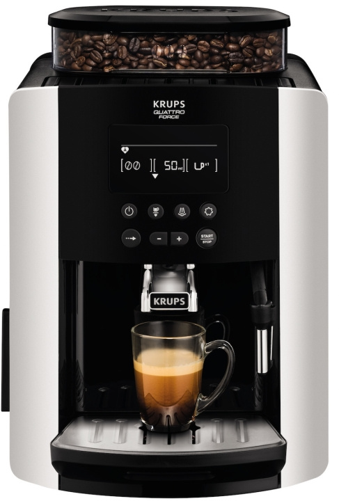 Krups Arabica Quattro Force Silver -kahviautomaatti ryhmässä KOTI, TALOUS JA PUUTARHA / Kodinkoneet / Kahvikoneet ja tarvikkeet / Kahvinkeittimet @ TP E-commerce Nordic AB (C58444)