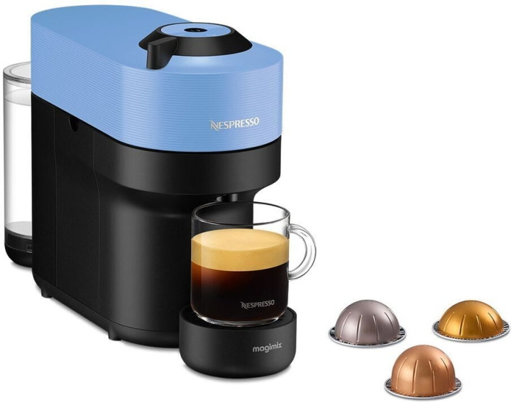 DeLonghi Nespresso Vertuo POP ENV90.A -kahvikapselikone, sininen ryhmässä KOTI, TALOUS JA PUUTARHA / Kodinkoneet / Kahvikoneet ja tarvikkeet / Kahvipavut @ TP E-commerce Nordic AB (C58502)