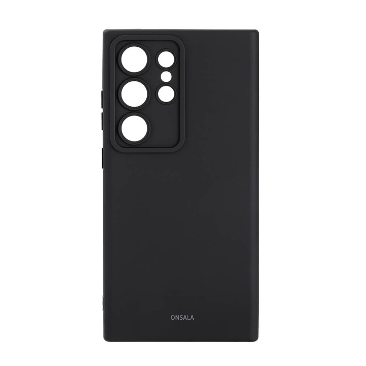 Onsala Backcover Sil Touch Samsung S24 Ultra 5G Black ryhmässä ÄLYPUHELIMET JA TABLETIT / Puhelimen suojakotelo / Samsung @ TP E-commerce Nordic AB (C58607)