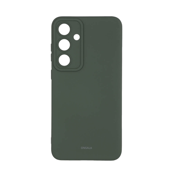 Onsala Backcover Sil Touch Samsung S24+ 5G Olive Green ryhmässä ÄLYPUHELIMET JA TABLETIT / Puhelimen suojakotelo / Samsung @ TP E-commerce Nordic AB (C58611)