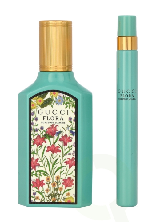 Gucci Flora Gorgeous Jasmine Giftset 60 ml Edp Spray 50ml/Edp Miniature 10ml ryhmässä KAUNEUS JA TERVEYS / Lahjapakkaukset / Naisten lahjapakkaukset @ TP E-commerce Nordic AB (C58683)