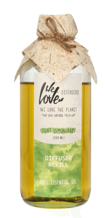 We Love The Planet 100% Essential Oil Diffuser - Refill 200 ml Light Lemongrass ryhmässä KAUNEUS JA TERVEYS / Tuoksut & Parfyymit / Muut tuoksut / Tuoksu diffuusori @ TP E-commerce Nordic AB (C58709)