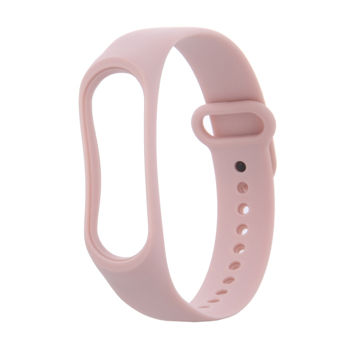 Armband i Silikon till Xiaomi Mi Band 3 / 4, Powder pink ryhmässä URHEILU, VAPAA-AIKA JA HARRASTUS / Urheilu- ja sykekellot / Tarvikkeet @ TP E-commerce Nordic AB (C58805)