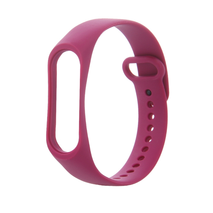 Silikoniranneke Xiaomi Mi Band 3/4:lle, vadelma ryhmässä URHEILU, VAPAA-AIKA JA HARRASTUS / Urheilu- ja sykekellot / Tarvikkeet @ TP E-commerce Nordic AB (C58806)