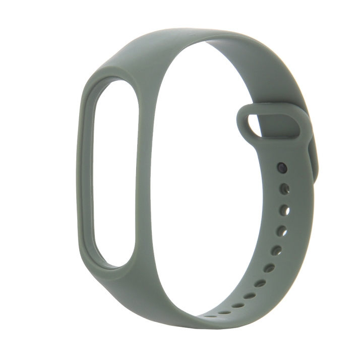 Silikoniranneke Xiaomi Mi Band 5 / 6, khaki ryhmässä URHEILU, VAPAA-AIKA JA HARRASTUS / Urheilu- ja sykekellot / Tarvikkeet @ TP E-commerce Nordic AB (C58809)