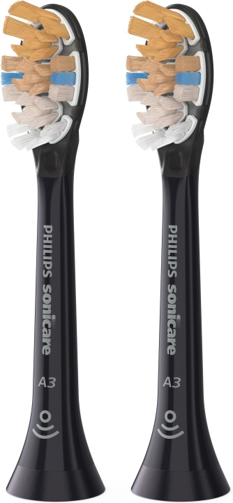 Philips A3 Premium All-in-One -harjaspää, musta, 2 kpl ryhmässä KAUNEUS JA TERVEYS / Suunhoito / Sähköhammasharjat Tarvikkeet @ TP E-commerce Nordic AB (C58860)