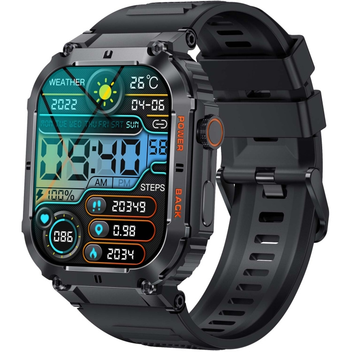 Denver SWC-191B Bluetooth SmartWatch with heartrate, blood pressure and blood oxygen sensor & call function ryhmässä URHEILU, VAPAA-AIKA JA HARRASTUS / Urheilu- ja sykekellot / Urheilukello @ TP E-commerce Nordic AB (C58947)