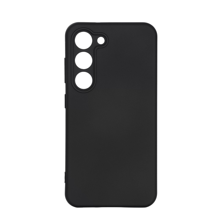 Essentials Samsung Galaxy S23 silicone back cover, black ryhmässä ÄLYPUHELIMET JA TABLETIT / Puhelimen suojakotelo / Samsung @ TP E-commerce Nordic AB (C59197)