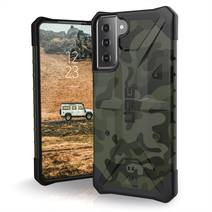 Urban Armor Gear Samsung Galaxy S21+ Pathfinder Case, Forest Camo ryhmässä ÄLYPUHELIMET JA TABLETIT / Puhelimen suojakotelo / Samsung @ TP E-commerce Nordic AB (C59323)