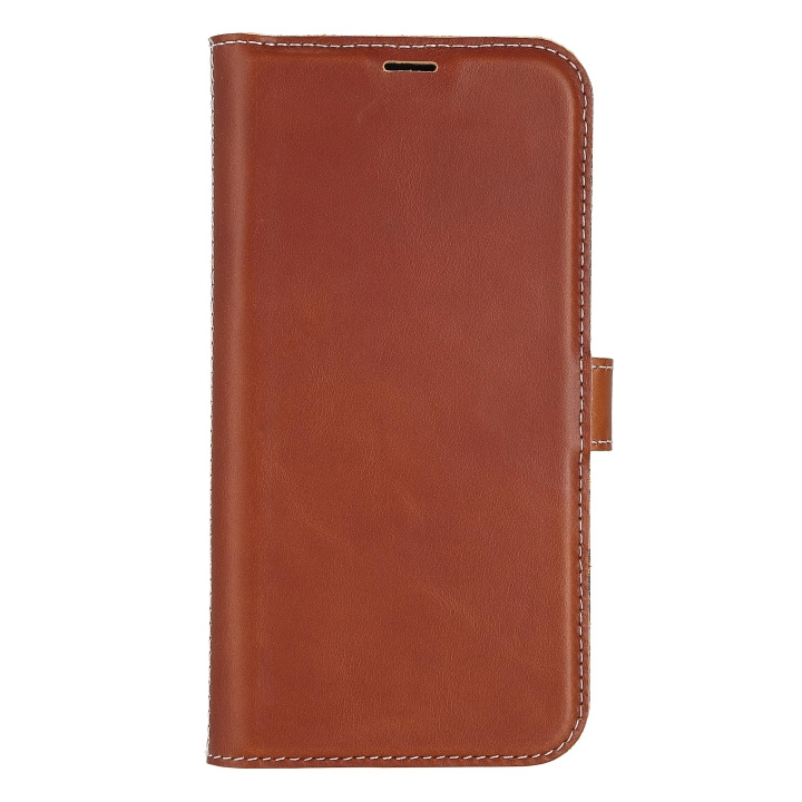 Essentials iPhone 14 Pro Leather wallet,detachable,Brown ryhmässä ÄLYPUHELIMET JA TABLETIT / Puhelimen suojakotelo / Apple / iPhone 14 @ TP E-commerce Nordic AB (C59505)