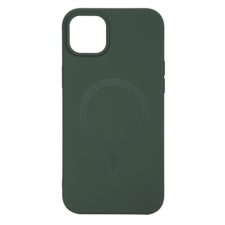 Essentials iPhone 14 Plus Silicone Mag back cover, Green ryhmässä ÄLYPUHELIMET JA TABLETIT / Puhelimen suojakotelo / Apple / iPhone 14 @ TP E-commerce Nordic AB (C59514)