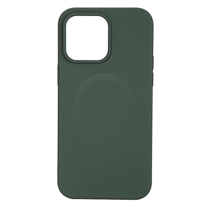 Essentials iPhone 14 Pro Max Silicone Mag back cov,Green ryhmässä ÄLYPUHELIMET JA TABLETIT / Puhelimen suojakotelo / Apple / iPhone 14 @ TP E-commerce Nordic AB (C59520)