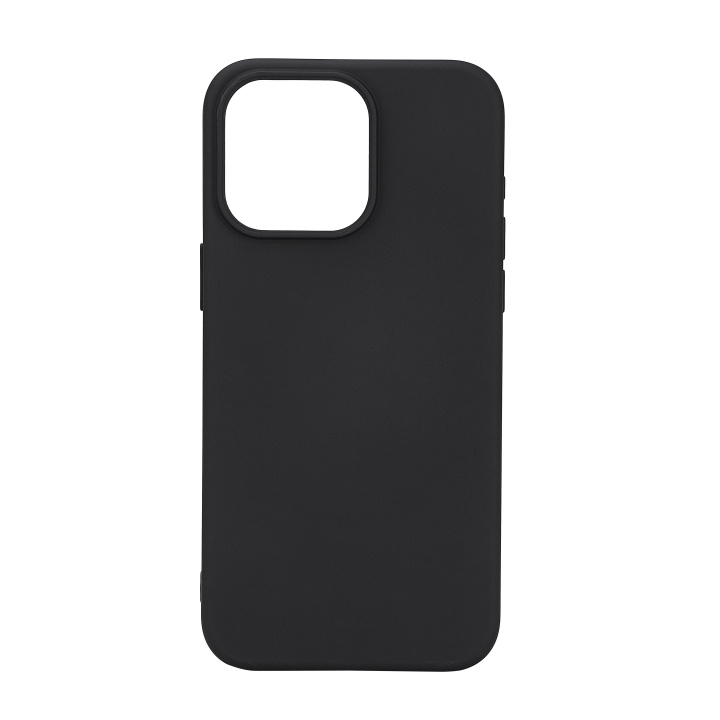 Essentials iPhone 15 Pro Max silicone back cover, black ryhmässä ÄLYPUHELIMET JA TABLETIT / Puhelimen suojakotelo / Apple / iPhone 15 @ TP E-commerce Nordic AB (C59545)