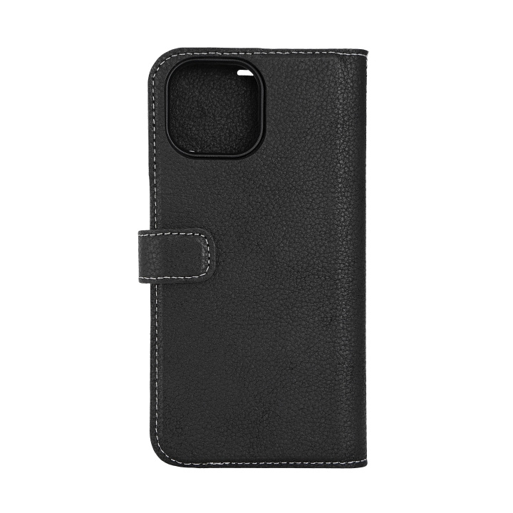 Essentials iPhone 15 leather Mag wallet, detachable, magnetic, black ryhmässä ÄLYPUHELIMET JA TABLETIT / Puhelimen suojakotelo / Apple / iPhone 15 @ TP E-commerce Nordic AB (C59568)