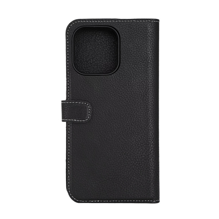 Essentials iPhone 15 Pro Max leather Mag wallet,detachable,magnetic,blk ryhmässä ÄLYPUHELIMET JA TABLETIT / Puhelimen suojakotelo / Apple / iPhone 15 @ TP E-commerce Nordic AB (C59571)