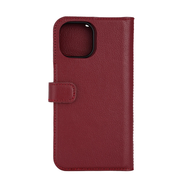 Essentials iPhone 15 leather Mag wallet, detachable, magnetic, red ryhmässä ÄLYPUHELIMET JA TABLETIT / Puhelimen suojakotelo / Apple / iPhone 15 @ TP E-commerce Nordic AB (C59572)