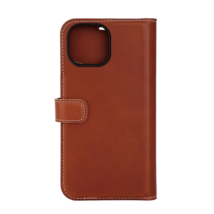 Essentials iPhone 15 leather Mag wallet, detachable, magnetic, brown ryhmässä ÄLYPUHELIMET JA TABLETIT / Puhelimen suojakotelo / Apple / iPhone 15 @ TP E-commerce Nordic AB (C59574)