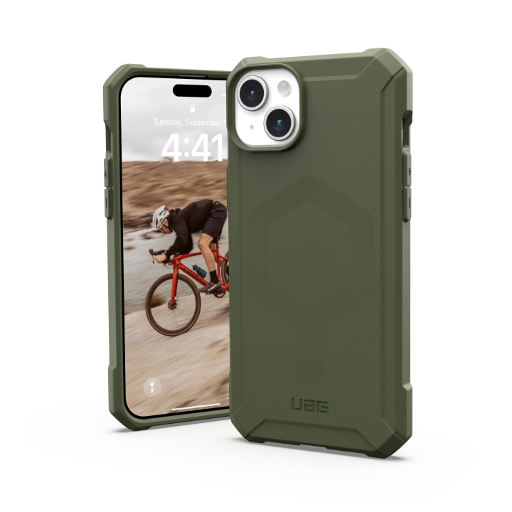 Urban Armor Gear iPhone 15 Plus Essential Armor Magsafe - Olive Drab ryhmässä ÄLYPUHELIMET JA TABLETIT / Puhelimen suojakotelo / Apple / iPhone 15 @ TP E-commerce Nordic AB (C59780)