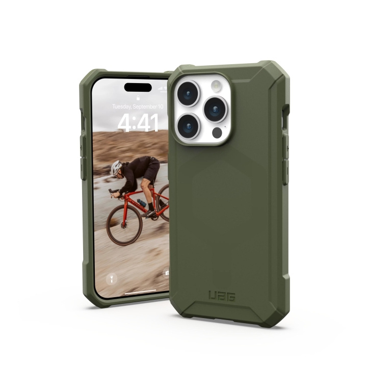 Urban Armor Gear iPhone 15 Pro Essential Armor Magsafe - Olive Drab ryhmässä ÄLYPUHELIMET JA TABLETIT / Puhelimen suojakotelo / Apple / iPhone 15 @ TP E-commerce Nordic AB (C59781)