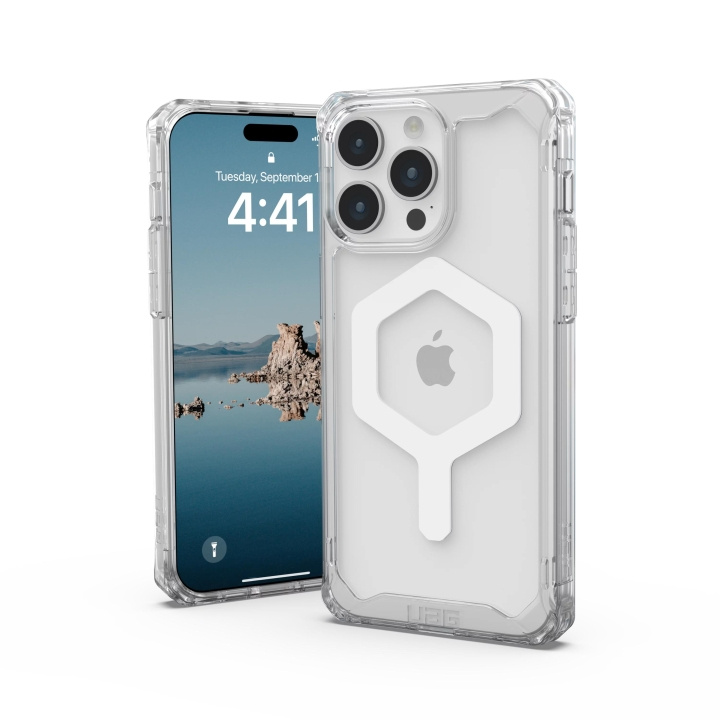 Urban Armor Gear iPhone 15 Pro Max Plyo Magsafe - Ice/White ryhmässä ÄLYPUHELIMET JA TABLETIT / Puhelimen suojakotelo / Apple / iPhone 15 @ TP E-commerce Nordic AB (C59794)
