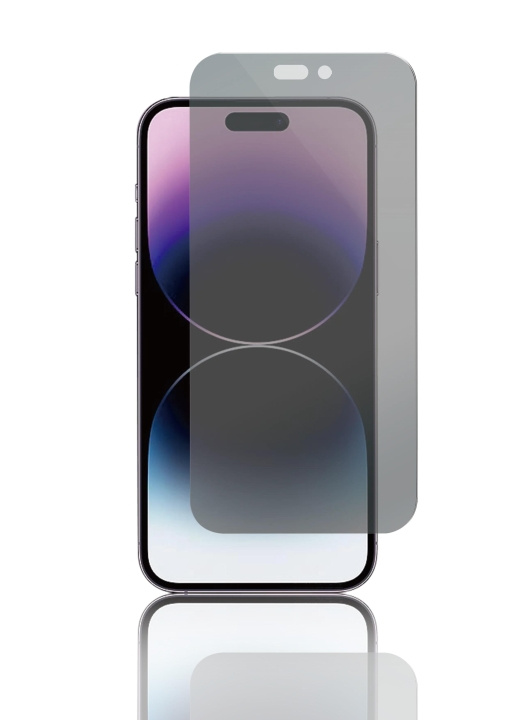 panzer iPhone 14 Pro Full-Fit Privacy Glass 2-way ryhmässä ÄLYPUHELIMET JA TABLETIT / Puhelimen suojakotelo / Apple / iPhone 14 @ TP E-commerce Nordic AB (C59837)