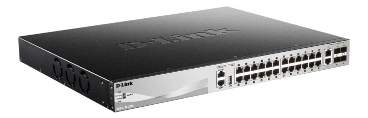 D-Link 24 x 10/100/1000BASE-T PoE ports (370W budget) Layer 3 ryhmässä TIETOKOONET & TARVIKKEET / Verkko / Kytkimet @ TP E-commerce Nordic AB (C59844)