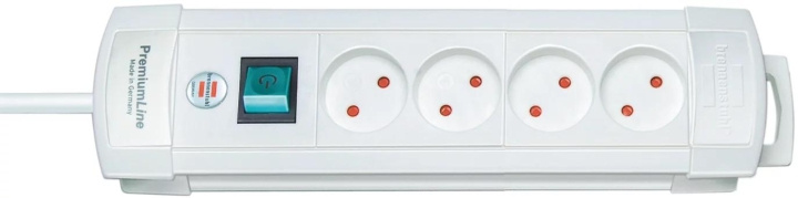 Brennenstuhl 4 way Extension Socket, 2m, White ryhmässä KOTI, TALOUS JA PUUTARHA / Sähkö & Valaistus / Jatkojohdot @ TP E-commerce Nordic AB (C59870)