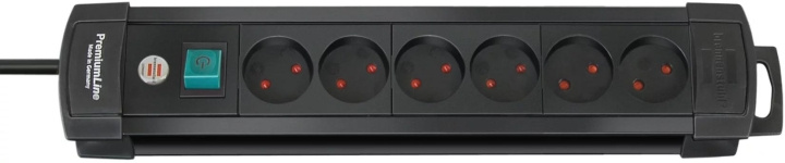 Brennenstuhl 6 way Extension Socket, 3m, Black ryhmässä KOTI, TALOUS JA PUUTARHA / Sähkö & Valaistus / Jatkojohdot @ TP E-commerce Nordic AB (C59871)