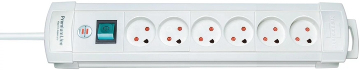 Brennenstuhl 6 way Extension Socket, Earthed, 3m, White ryhmässä KOTI, TALOUS JA PUUTARHA / Sähkö & Valaistus / Jatkojohdot @ TP E-commerce Nordic AB (C59873)