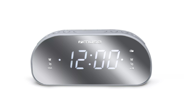 MUSE M-170-CMR Clock radio FM Dual alarm mirror screen ryhmässä KODINELEKTRONIIKKA / Ääni & Kuva / Kotiteatteri, HiFi ja kannettavat / Radio & Herätyskellot / Radio @ TP E-commerce Nordic AB (C59933)