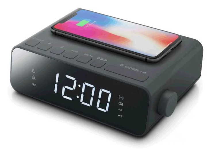 MUSE M-175 WI Clock radio FM wireless charge ryhmässä KODINELEKTRONIIKKA / Ääni & Kuva / Kotiteatteri, HiFi ja kannettavat / Radio & Herätyskellot / Radio @ TP E-commerce Nordic AB (C59949)