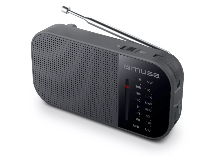 MUSE M-025 R Radio Portable FM/AM Black ryhmässä KODINELEKTRONIIKKA / Ääni & Kuva / Kotiteatteri, HiFi ja kannettavat / Radio & Herätyskellot / Radio @ TP E-commerce Nordic AB (C59954)