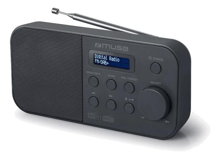 MUSE M-109 DB Radio Portable DAB+/FM, black ryhmässä KODINELEKTRONIIKKA / Ääni & Kuva / Kotiteatteri, HiFi ja kannettavat / Radio & Herätyskellot / Radio @ TP E-commerce Nordic AB (C59956)