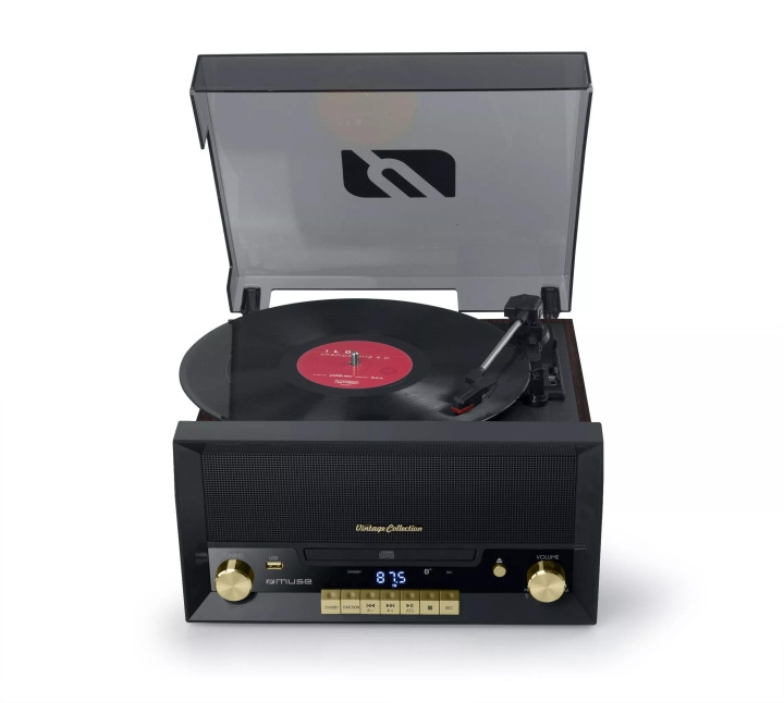 MUSE MT-112 W Turntable Micro system FM BT CD USB Retro ryhmässä KODINELEKTRONIIKKA / Ääni & Kuva / Kotiteatteri, HiFi ja kannettavat / Compact Stereo & Levysoitin @ TP E-commerce Nordic AB (C59963)