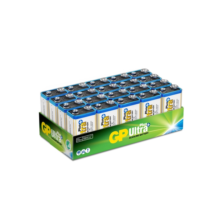 GP Ultra Plus Alkaline 9V 20 Pack (S) ryhmässä KODINELEKTRONIIKKA / Paristot & Laturit / Akut / 9V @ TP E-commerce Nordic AB (C59983)