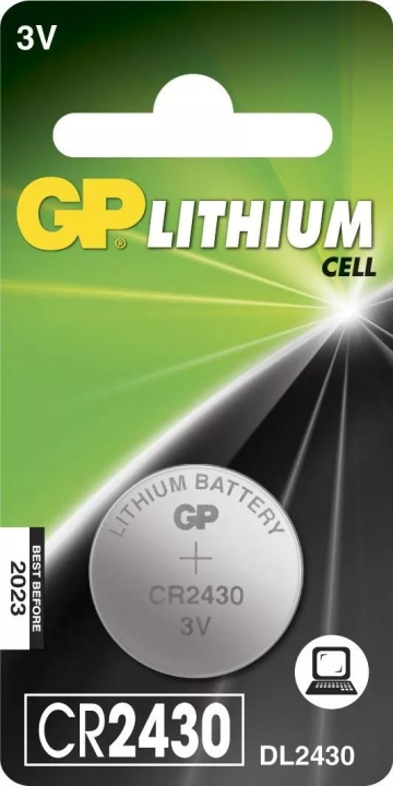 GP CR2430 Lithium Coin, 1 Pack (B) ryhmässä KODINELEKTRONIIKKA / Paristot & Laturit / Akut / Nappiparistot @ TP E-commerce Nordic AB (C59996)