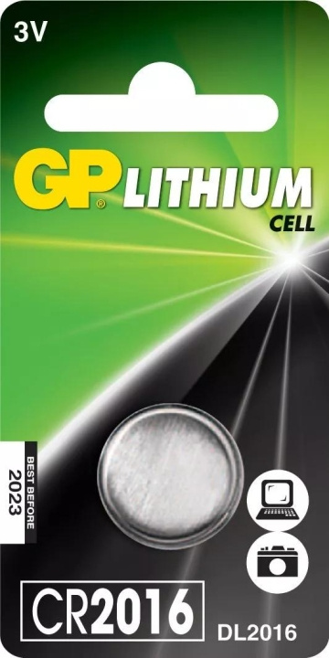 GP CR2016 Lithium Coin, 1 Pack (B) ryhmässä KODINELEKTRONIIKKA / Paristot & Laturit / Akut / Nappiparistot @ TP E-commerce Nordic AB (C59997)