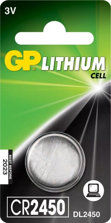 GP CR2450 Lithium Coin, 1 Pack (B) ryhmässä KODINELEKTRONIIKKA / Paristot & Laturit / Akut / Nappiparistot @ TP E-commerce Nordic AB (C59999)