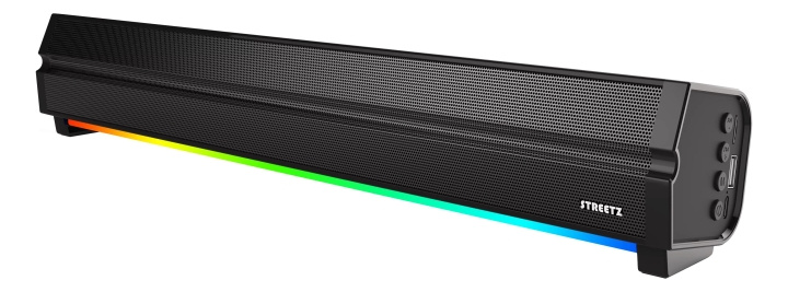 Streetz SB100 Bluetooth Soundbar, RGB light, micro SD slot ryhmässä KODINELEKTRONIIKKA / Ääni & Kuva / Kotiteatteri, HiFi ja kannettavat / Soundbars @ TP E-commerce Nordic AB (C60047)