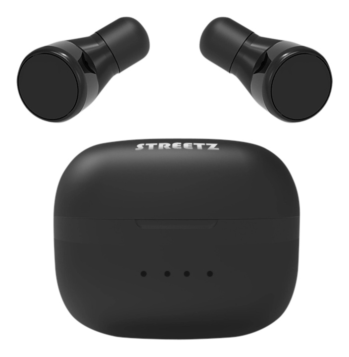 Streetz T200 True Wireless in-ear, dual earbuds, charge case, black ryhmässä KODINELEKTRONIIKKA / Ääni & Kuva / Kuulokkeet & Tarvikkeet / Kuulokkeet @ TP E-commerce Nordic AB (C60062)