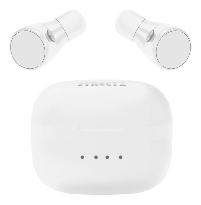 Streetz T200 True Wireless in-ear, dual earbuds, charge case, white ryhmässä KODINELEKTRONIIKKA / Ääni & Kuva / Kuulokkeet & Tarvikkeet / Kuulokkeet @ TP E-commerce Nordic AB (C60077)