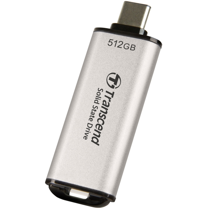 Transcend Portabel Mini SSD ESD300C USB-C 500Gb 10Gbps (R1050/W950 Mb/s) Silver ryhmässä TIETOKOONET & TARVIKKEET / Tietokonetarvikkeet / Ulkoiset kovalevyt @ TP E-commerce Nordic AB (C60280)
