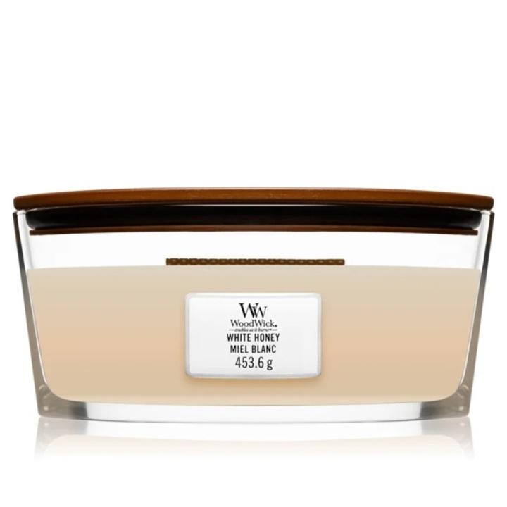 WoodWick Ellipse - White Honey ryhmässä KAUNEUS JA TERVEYS / Tuoksut & Parfyymit / Muut tuoksut / Tuoksukynttilät @ TP E-commerce Nordic AB (C60581)