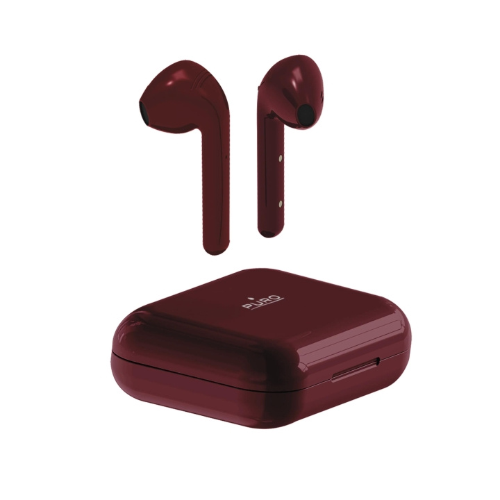 Puro Bluetooth Slim Pod hörlurar med laddstation, Röd ryhmässä KODINELEKTRONIIKKA / Ääni & Kuva / Kuulokkeet & Tarvikkeet / Kuulokkeet @ TP E-commerce Nordic AB (C60596)