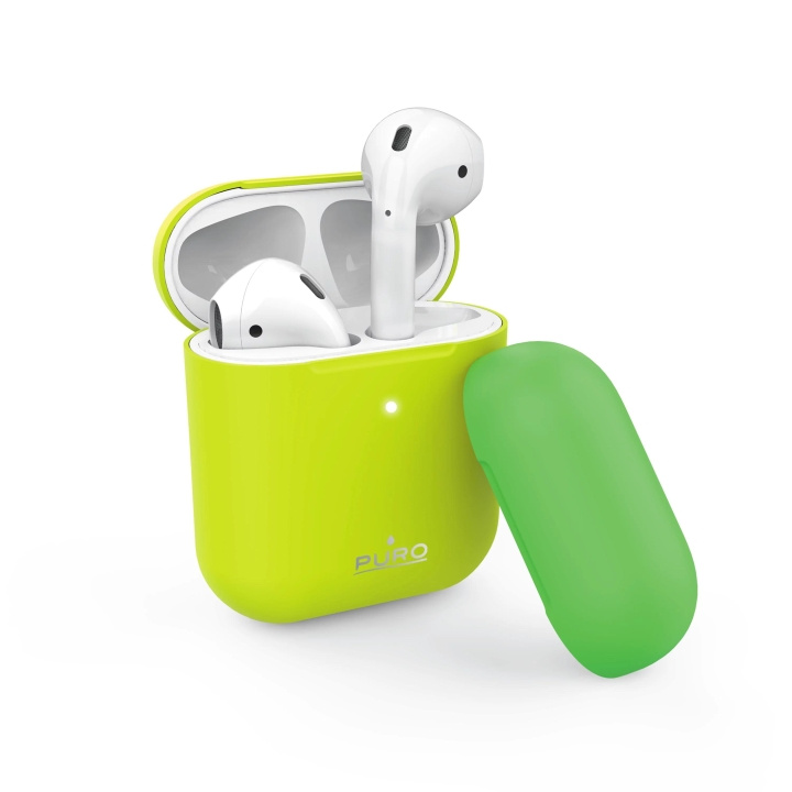 Puro Icon Fluo, Silicone Case för AirPods, Gul ryhmässä KODINELEKTRONIIKKA / Ääni & Kuva / Kuulokkeet & Tarvikkeet / Tarvikkeet @ TP E-commerce Nordic AB (C60603)