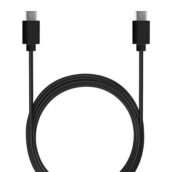 Puro USB-C 3.1 - USB-C cable, 1m, Black ryhmässä ÄLYPUHELIMET JA TABLETIT / Laturit & Kaapelit / Kaapelit / Tyyppi C -kaapelit @ TP E-commerce Nordic AB (C60620)