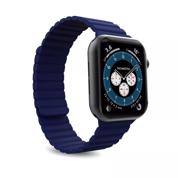 Puro Apple Watch Band 42-44mm M/L ICON LINK, Space Blue ryhmässä ÄLYPUHELIMET JA TABLETIT / Urheilu, koti ja vapaa-aika / Apple Watch & tarvikkeet / Tarvikkeet @ TP E-commerce Nordic AB (C60735)